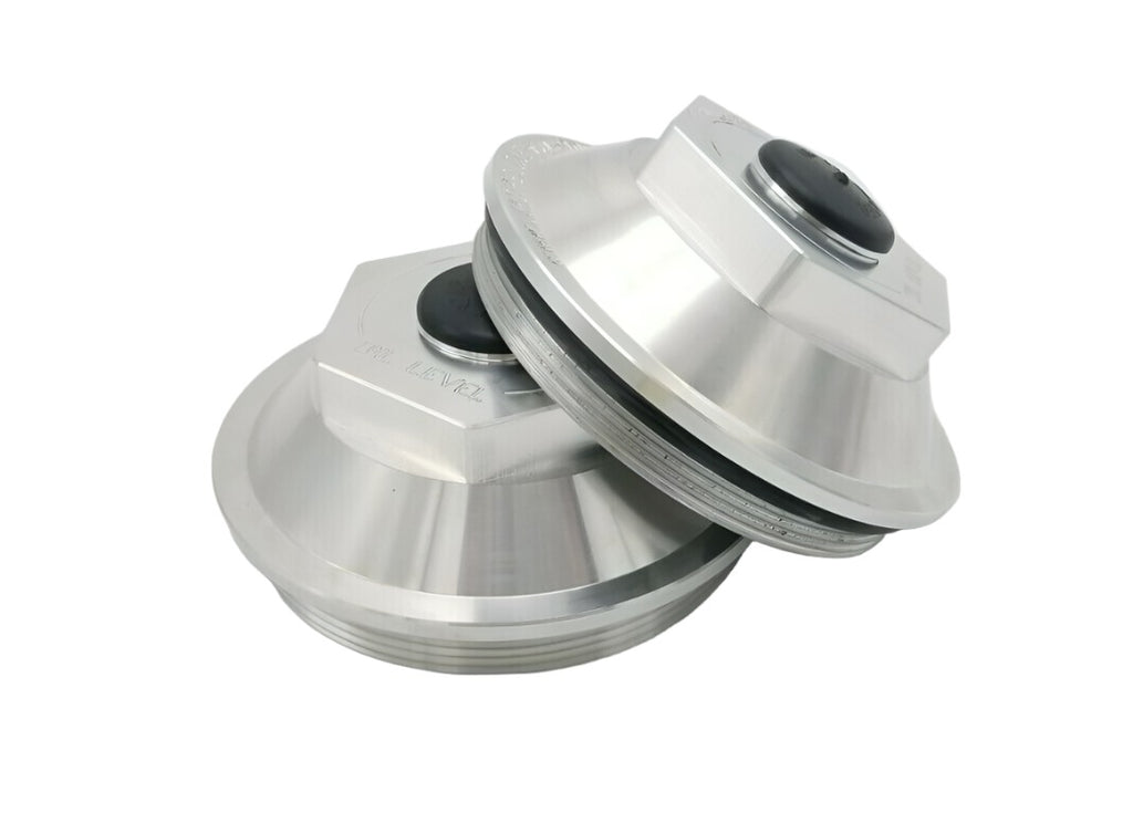 2 BILLET ALUMINUM 4" Oil Bath Cap 21-36 Trailer Axle Bearing Hub 10K-HD 12K-15K (21-36 Billet-Kitx2)
