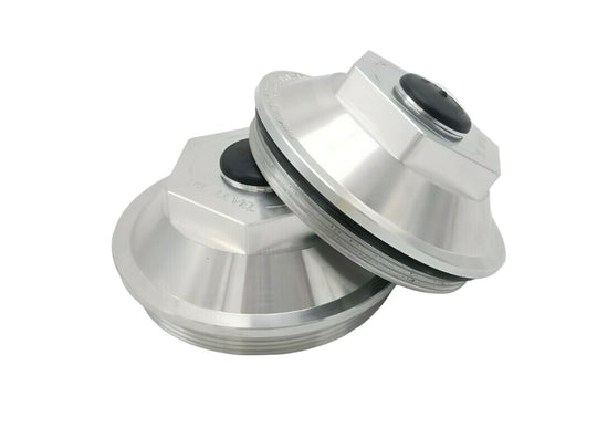 2 BILLET ALUMINUM 4" Oil Bath Cap 21-36 Trailer Axle Bearing Hub 10K-HD 12K-15K (21-36 Billet-Kitx2)