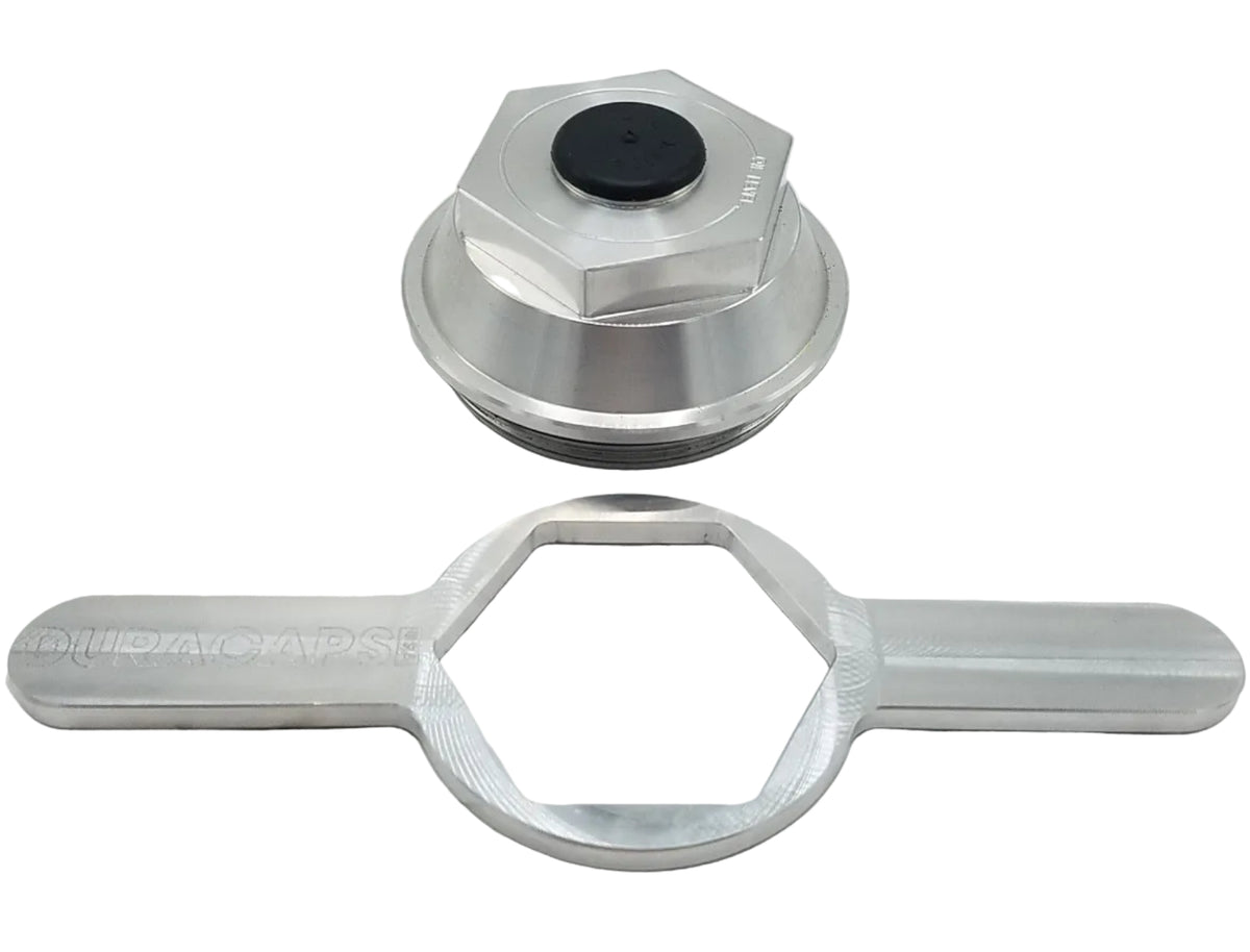 Billet Aluminum Trailer Oil Bath Cap 3.5"-12 Thread with Wrench (21-88-BILLET-WRENCH-KIT)