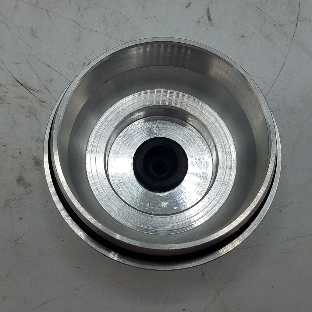 Two - Billet Aluminum Trailer Oil Bath Caps 3.5"-12 Thread with Wrench (21-88-BILLET-WRENCH-KITX2)