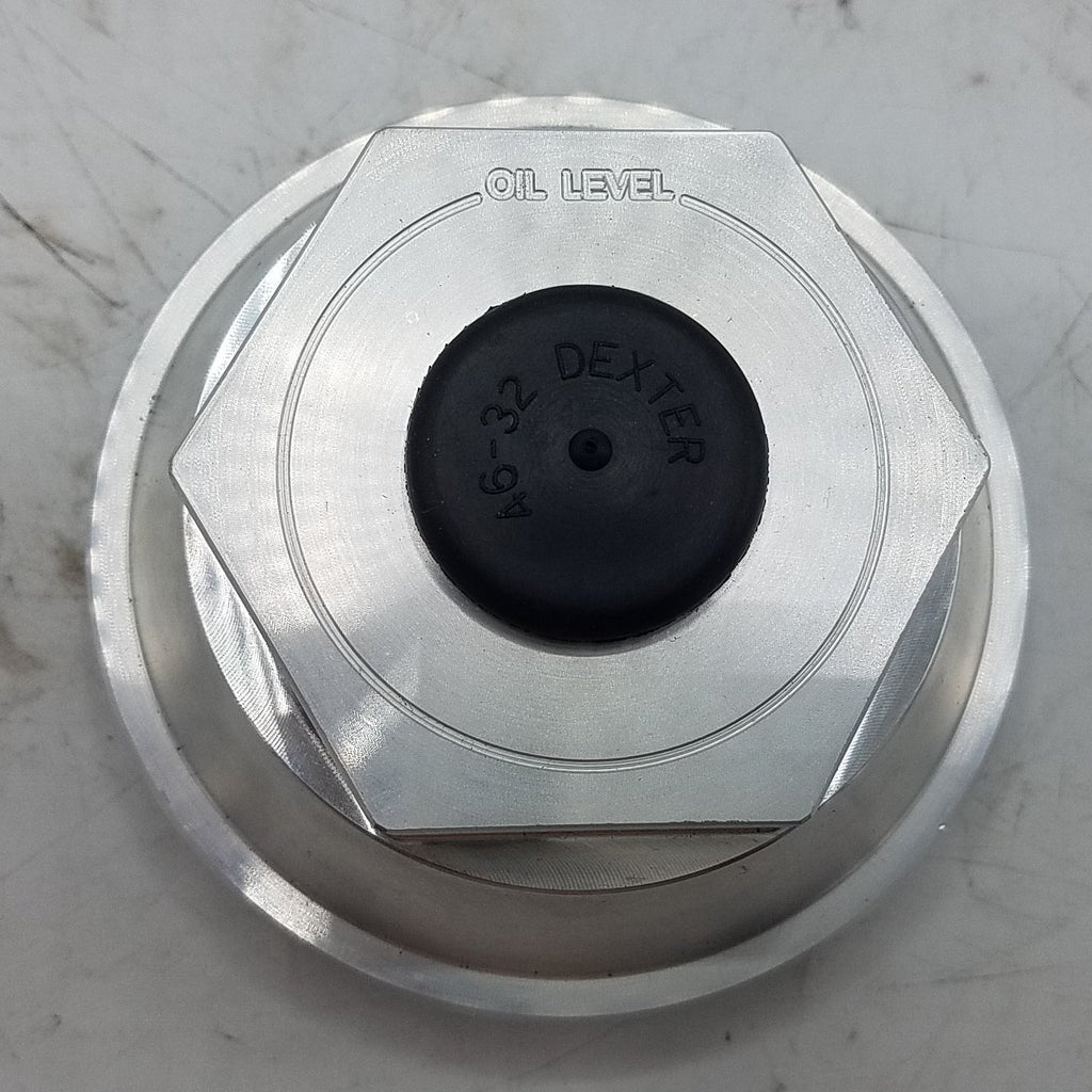 Two - Billet Aluminum Trailer Oil Bath Caps 3.5"-12 Thread with Wrench (21-88-BILLET-WRENCH-KITX2)