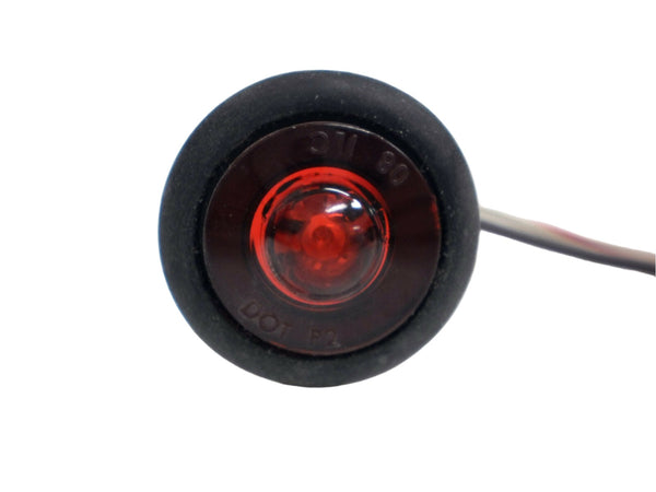 1 Round Red LED Innovative Saucer Marker Clearance Hot Spot Bullet Trailer Truck (216-4400-1)