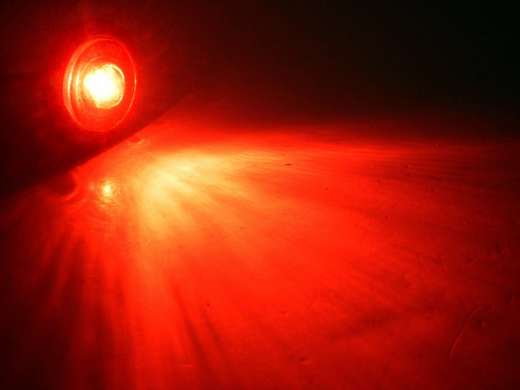 1 Round Red LED Innovative Saucer Marker Clearance Hot Spot Bullet Trailer Truck (216-4400-1)