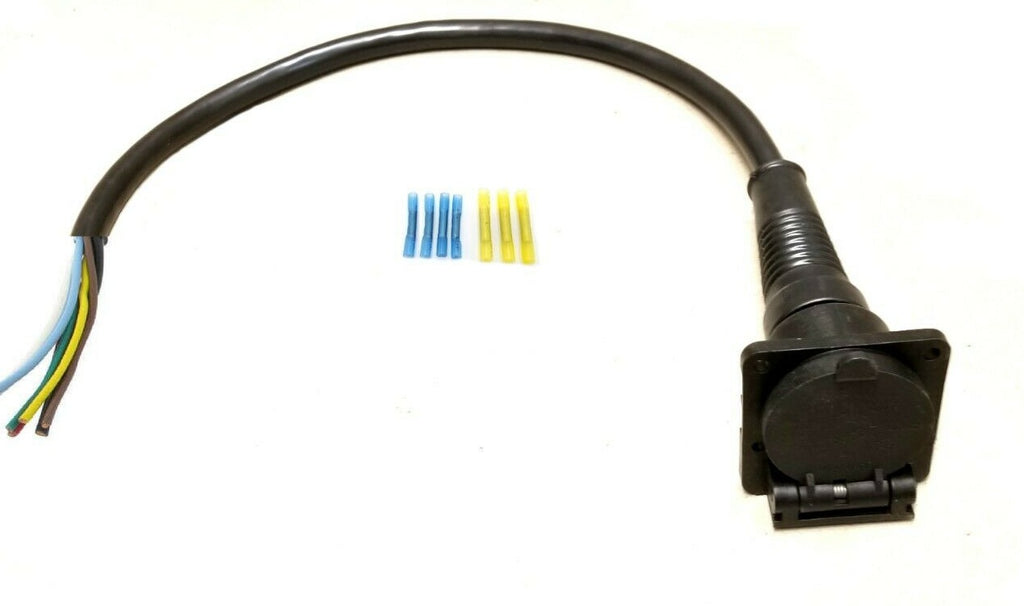 Bargman Super Sealed 7-Way Connector with 2 Cord Truck/Car End Trailer Plug (50-87-002-KIT)