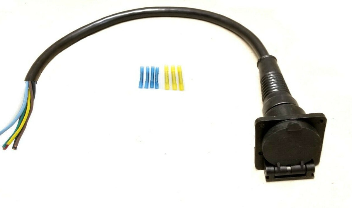 Bargman Super Sealed 7-Way Connector with 2 Cord Truck/Car End Trailer Plug (50-87-002-KIT)