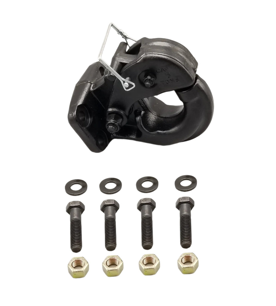 Heavy Duty Pintle Clamp Coupler 10,000# Rated 4 Hole Mount Plate Trailer Towing (50035H)