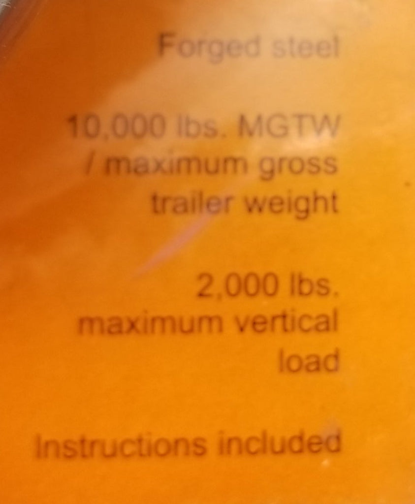 Heavy Duty Pintle Clamp Coupler 10,000# Rated 4 Hole Mount Plate Trailer Towing (50035H)