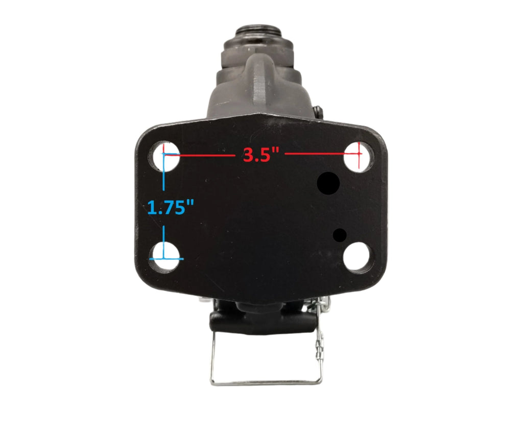 Heavy Duty 2" Ball Pintle Combo Coupler 16,000# Rated 4 Hole Mount Plate Trailer (50050H)