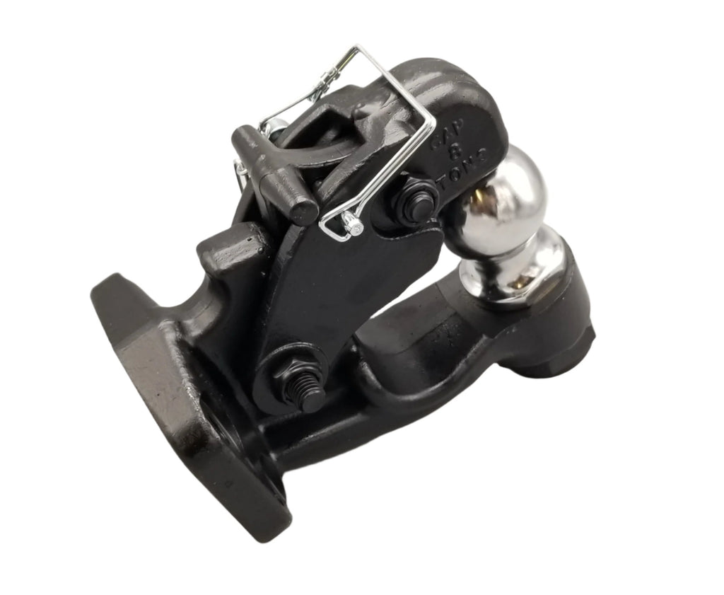 Heavy Duty 2" Ball Pintle Combo Coupler 16,000# Rated 4 Hole Mount Plate Trailer (50050H)