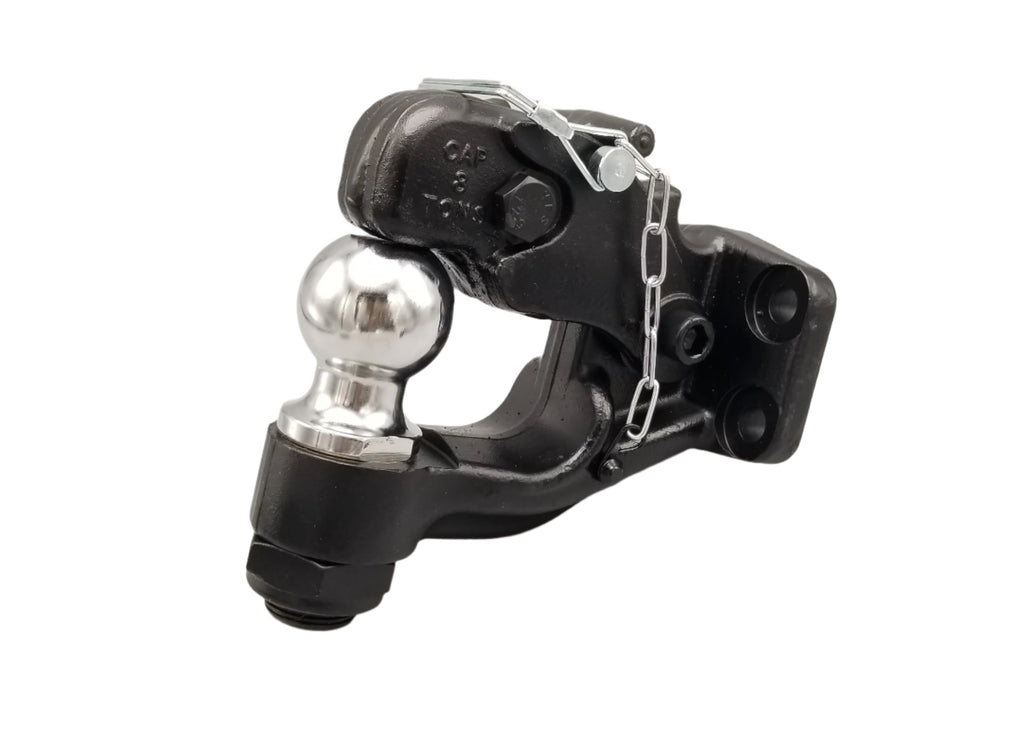 Heavy Duty 2" Ball Pintle Combo Coupler 16,000# Rated 4 Hole Mount Plate Trailer (50050H)