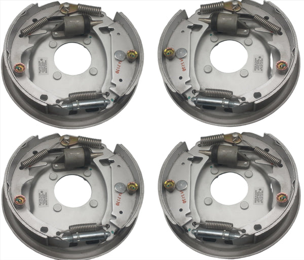 2 Pairs (4 Brakes) - 10" Hydraulic Dacromet Coated 3500# Free Backing Plate Trailer Brakes (AKFBBRK-35-PAIR-DACROx2)