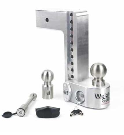 Weigh Safe 3" Locking Hitch & Ball Keyed Alike Mount 10" Drop 21k Rated (WS10-3-KA)