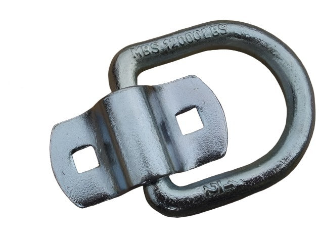 4 - 1/2" Lashing Tie down D Rings Zinc 12,000# Tractor Equipment Heavy Duty (LRB1-LOTOF4)