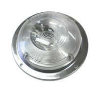 6" Round Interior Trailer Dome Light with Stainless Steel Base (D-61)
