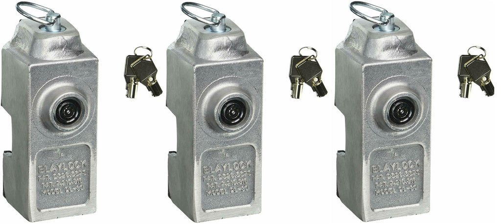 3 - Cargo Trailer Door Locks, Cam Bar DL80KEYED ALIKE (DL-80KA-LOTOF3)