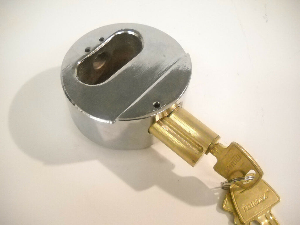 Trimax Maximum Security Hidden Shackle "Hockey Puck" Trailer Lock - Steel Body (DLHP)
