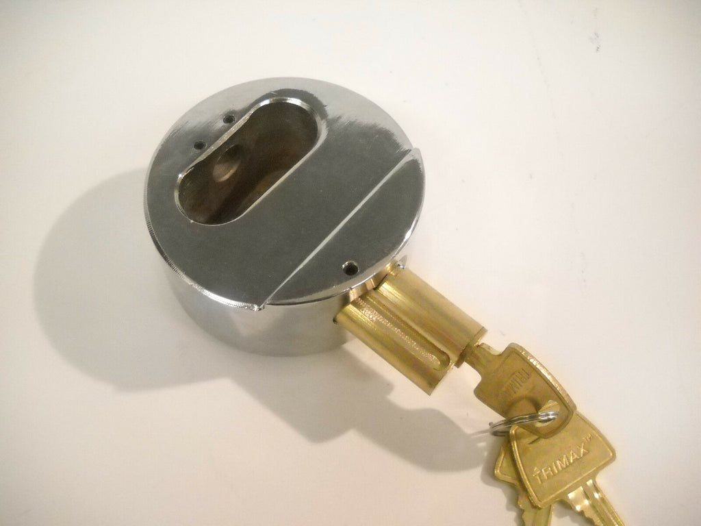 Trimax Maximum Security Hidden Shackle "Hockey Puck" Trailer Lock - Steel Body (DLHP)