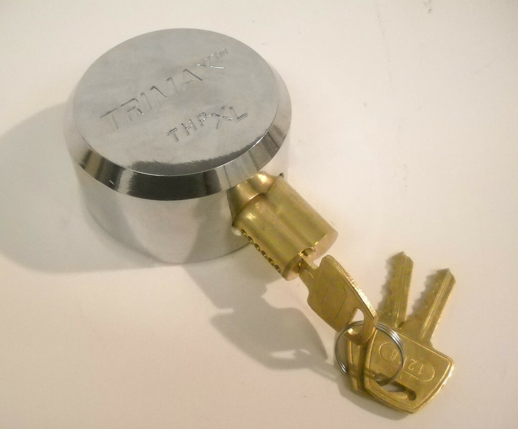 Trimax Maximum Security Hidden Shackle "Hockey Puck" Trailer Lock - Steel Body (DLHP)