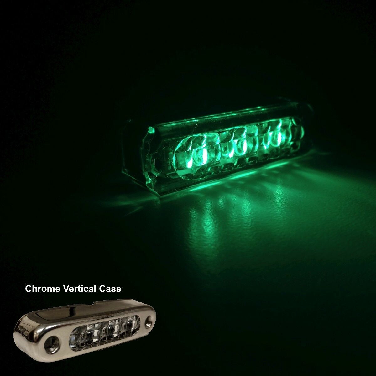 1 TecNiq Eon Motorcycle Jade Green LED Light w/Vertical Case Boat Accent Trailer (E03-JSV0-1)