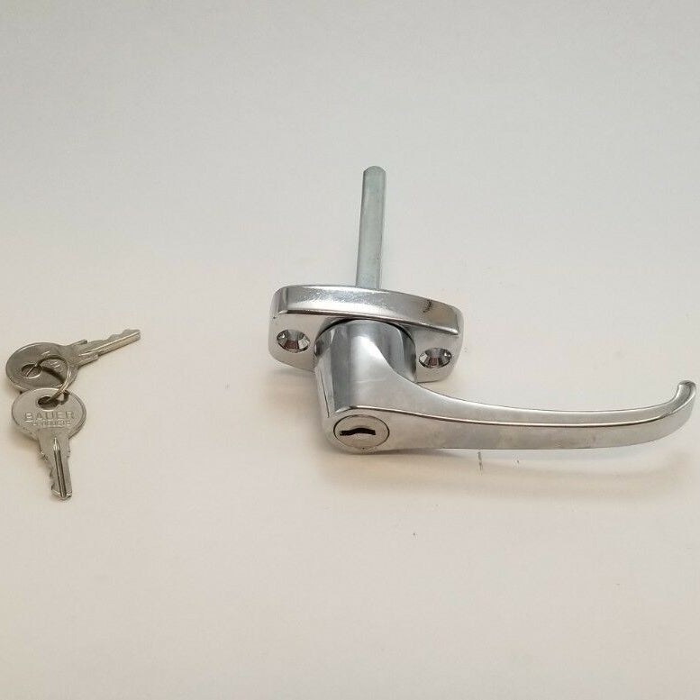 Universal Locking L-Handle with Chrome Finish for Trailer, Camper &amp; RV Doors (HL20136)