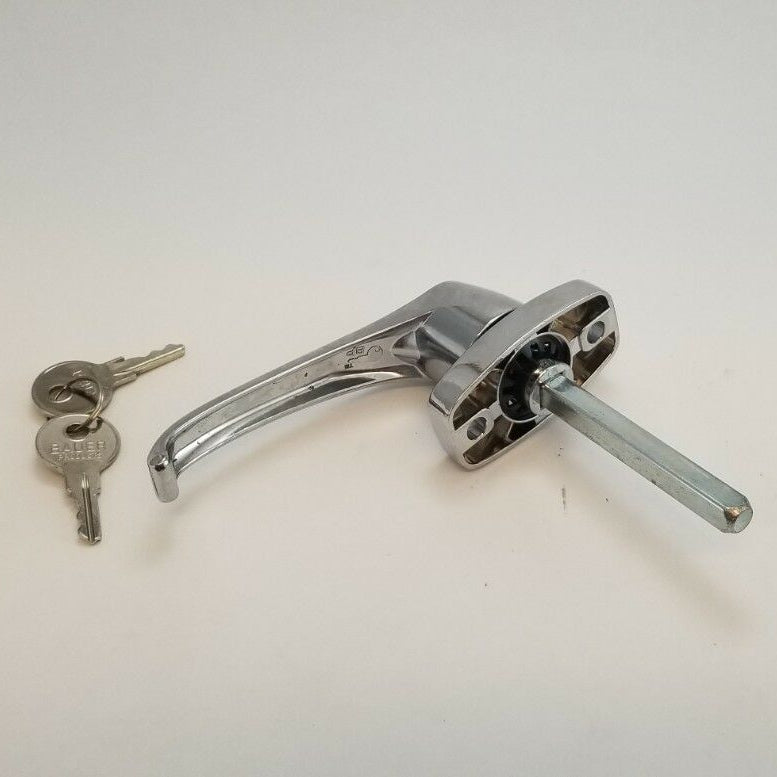 Universal Locking L-Handle with Chrome Finish for Trailer, Camper &amp; RV Doors (HL20136)