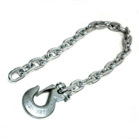 5/16" Heavy-Duty Trailer Safety Chain with Latching Hook – 11,700 lb Rating – 37" Overall Length (HL34)