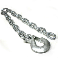 One 3/8" Heavy-Duty 16,200 lb Trailer Safety Chain with Spring Latch (HL35)