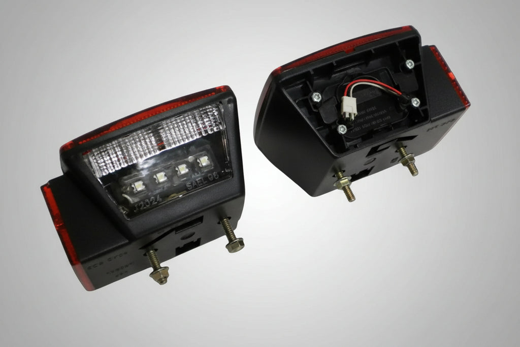 PAIR Boat Trailer LED Box Red Brake Stop Turn Tail Camper Female Plugin Under 80 (J-20245-PAIR)
