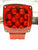 Pair of Square Over 80 LED Box Red Stop Turn Tail Boat Red Brake RV Camper (J-20445 + J-20445-L)