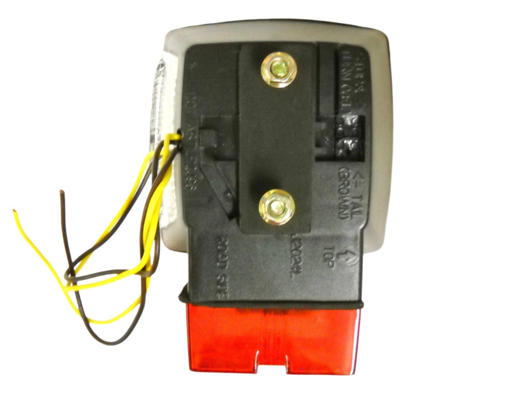 Pair of 4" Square Over 80 LED Box Red Stop Turn Tail Boat Red Brake RV Camper (J-20445 + J-20445-L)