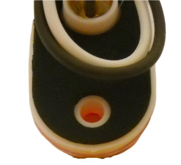 1 - Jammy 1 x 2.5 Oval Red LED Marker Light Truck Trailer RV White Base (J-515-RW)