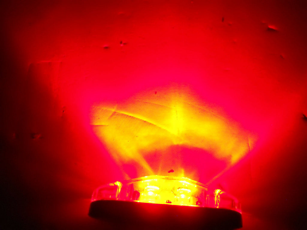 3 -  Jammy 2.5" Oval Red LED Marker Lights Truck Trailer RV White Base (J-515-RW-LOTOF3)