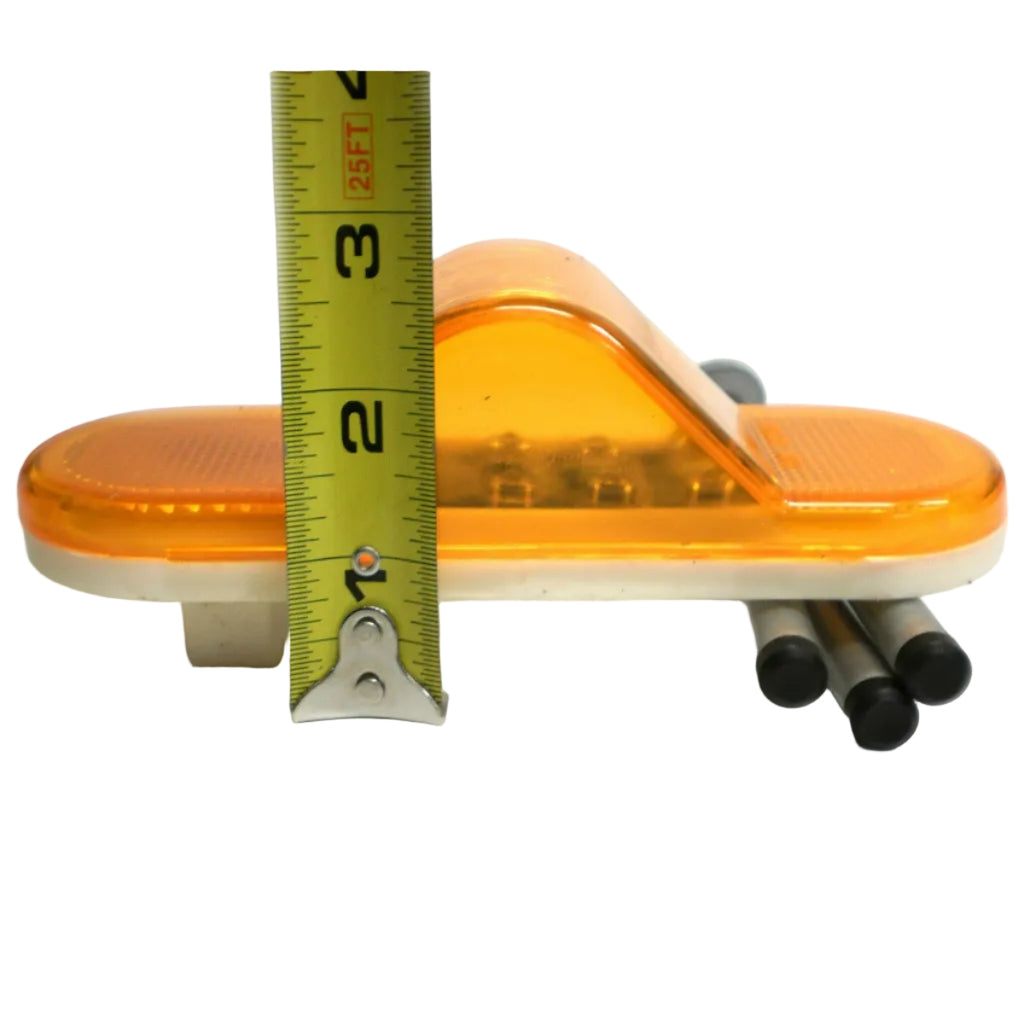 6" Amber LED Mid-Ship Light – Park, Turn & Marker Trailer Truck Semi Light (J-64-AK)