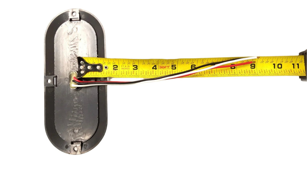 Jammy 6" Oval Flange Surface Mount 10 LED Clear Lens Red Light (J-65-FRC)