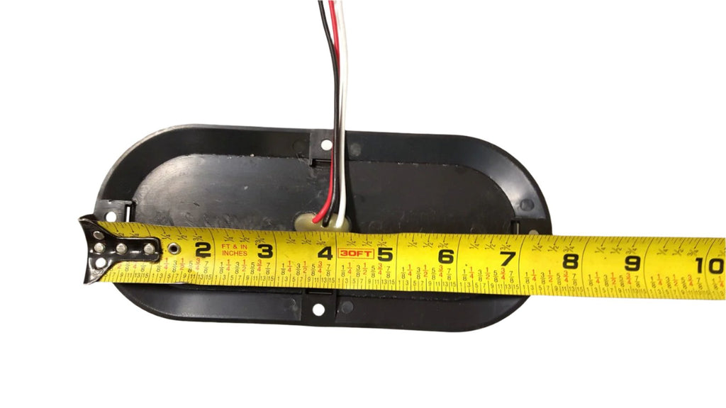 Jammy 6" Oval Flange Surface Mount 10 LED Clear Lens Red Light (J-65-FRC)