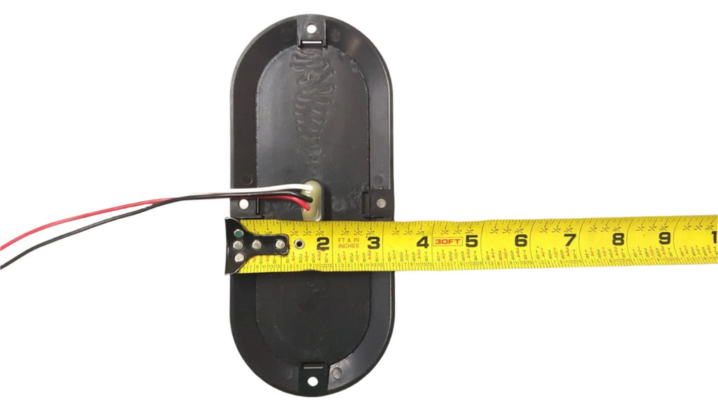 Jammy 6" Oval Flange Surface Mount 10 LED Clear Lens Red Light (J-65-FRC)