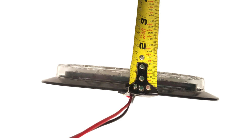 Jammy 6" Oval Flange Surface Mount 10 LED Clear Lens Red Light (J-65-FRC)