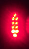 6" Oval Flange Mount 10 LED Clear Lens Red Truck Trailer Light w/bezel (J-65-FRC + J-65-BZ-C)