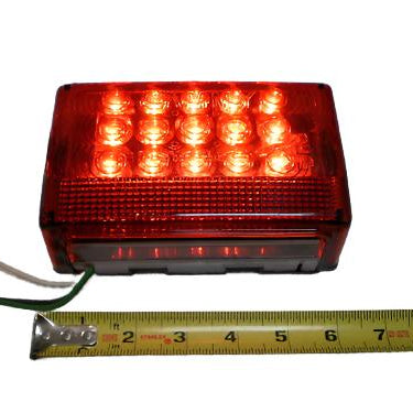 Jammy Red Rectangular Trailer Light - Right Side (J-72)