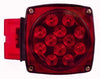 Pair of Square Over 80 LED Box Red Stop Turn Tail Boat Red Brake RV Camper (J-20445 + J-20445-L)