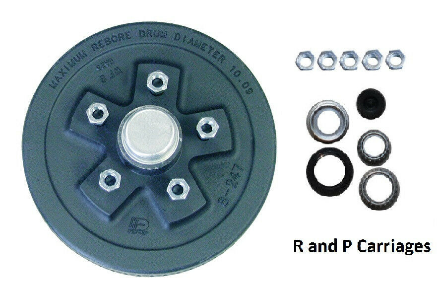 DEXTER 10" x 2.2 Brake Drum Hub 5 x 4.5" Lug bolt 3500 Axle Kit Trailer Axel (K08-247-90)