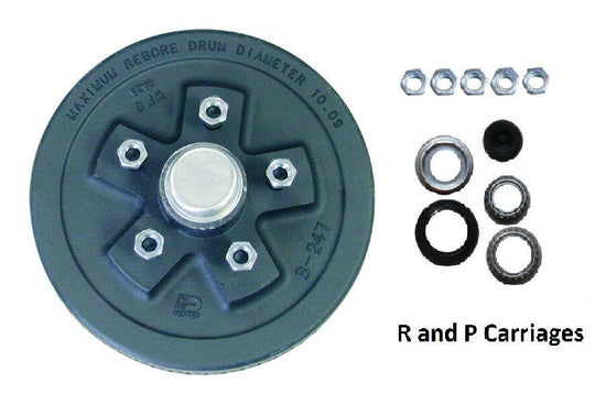 DEXTER 10" x 2.2 Brake Drum Hub 5 x 4.5" Lug bolt 3500 Axle Kit Trailer Axel (K08-247-90)