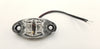 Amber Clear LED Oval Dragon's Eye 2 Diode Amber Marker Clearance Trailer Light (L04-0072AI)