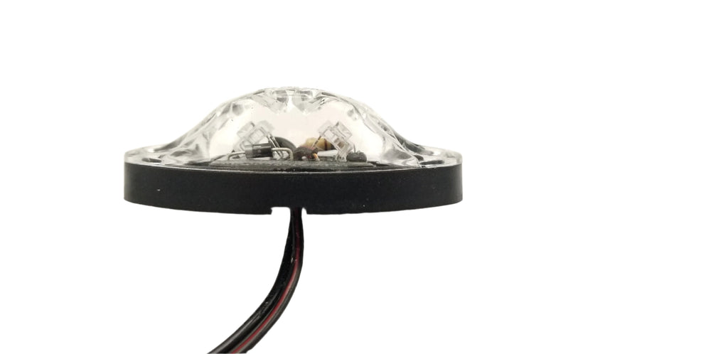 Amber Clear LED Oval Dragon's Eye 2 Diode Amber Marker Clearance Trailer Light (L04-0072AI)