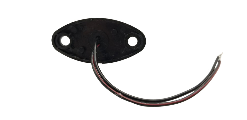 Amber Clear LED Oval Dragon's Eye 2 Diode Amber Marker Clearance Trailer Light (L04-0072AI)