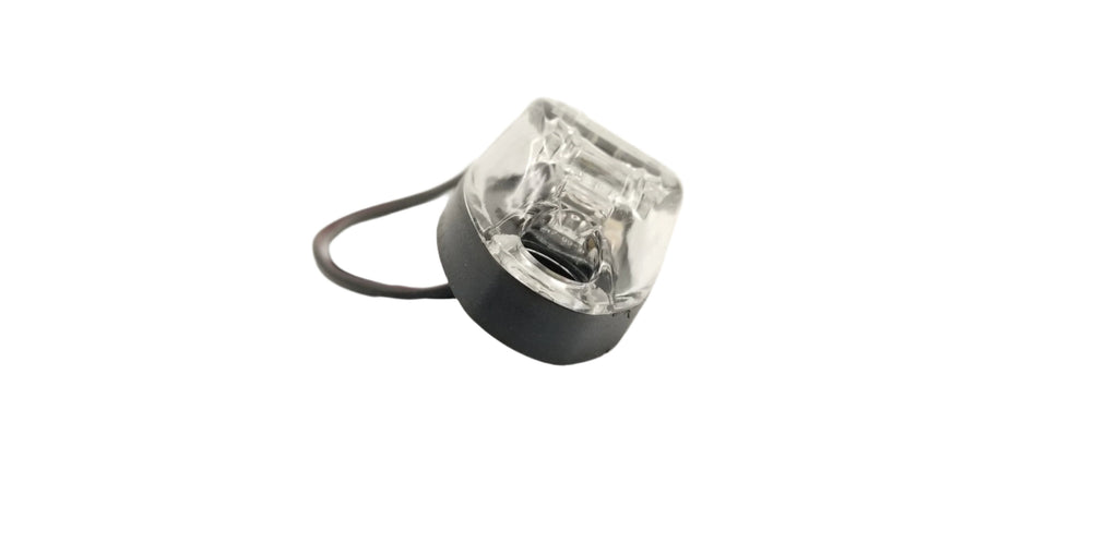 Red Clear LED Oval Dragon's Eye 2 Diode Red Marker Clearance Trailer Light (L04-0072RI)