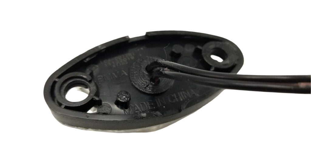 Red Clear LED Oval Dragon's Eye 2 Diode Red Marker Clearance Trailer Light (L04-0072RI)