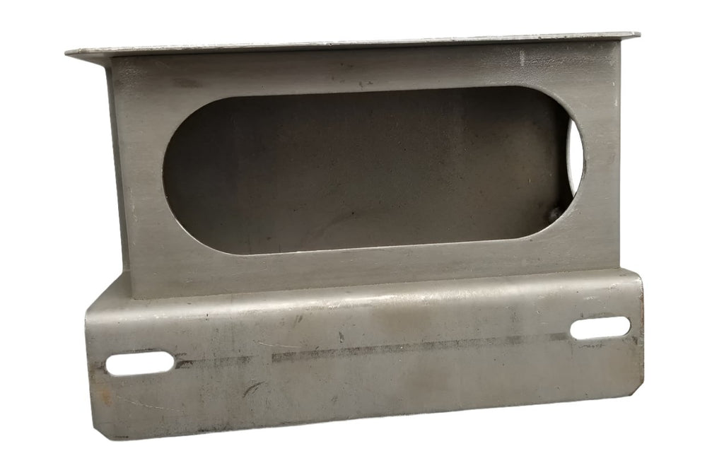 6" Oval Red Clear LED Stop Turn Steel Light Box Trailer License Plate Holder (LBK6-LIC-RCL)