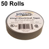 50 Rolls of Gray Electrical Tape 3/4 X 66ft Trailer Grey RV Wires LaVanture (LPC-ETGY-50)