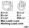 4 - 1/2" Lashing Tie down D Rings Zinc 12,000# Tractor Equipment Heavy Duty (LRB1-LOTOF4)